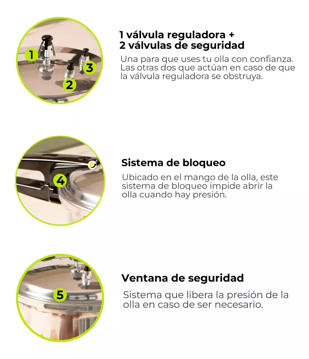 🥘Olla Súper Segura Kalley 6L🥘: ¡Cocina Perfecta, saludable y Sin Riesgos! 🥘⚡🔐- cocina-hogar