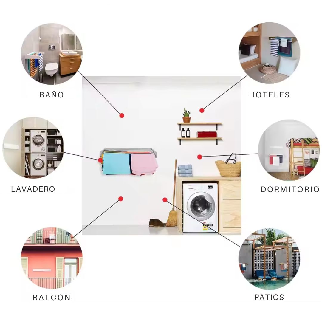 TENDEDERO PLEGABLE PARA ROPA - HOGAR