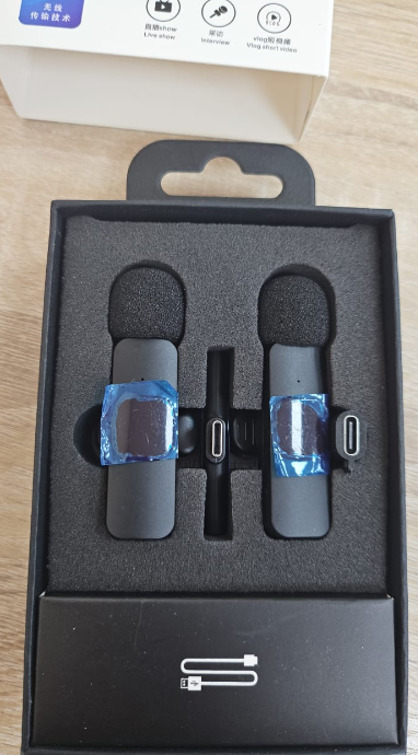 2 MICRÓFONOS INALÁMBRICOS DE SOLAPA 2 X 1- INCLUYE CONVERTIDOR IPHONE Y ANDROID- TECNOLOGIA- HOGAR