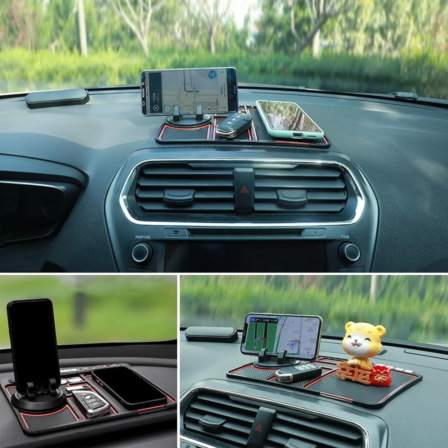 SOPORTE PARA CARRO ANTIDESLIZANTE 3 EN 1 - HOGAR Y TECNOLOGIA