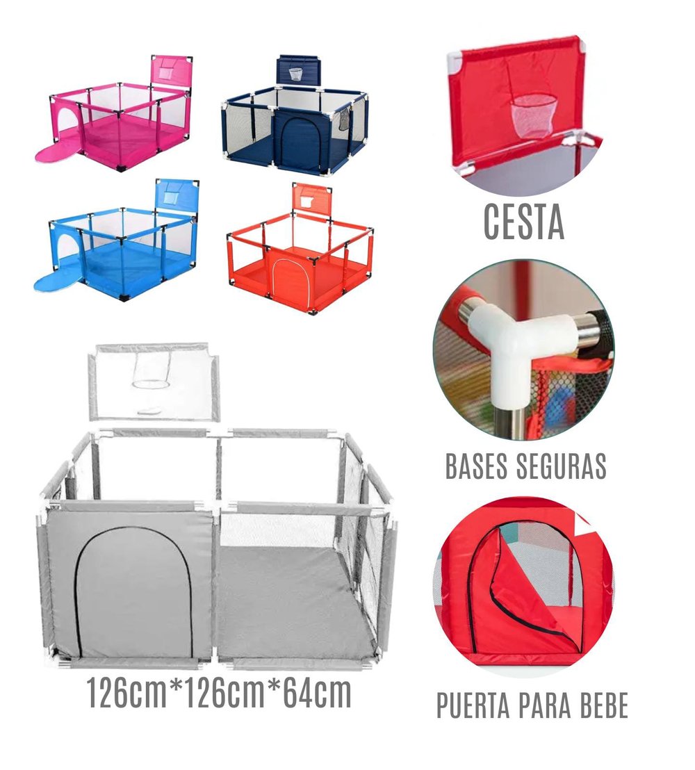 CORRAL INFANTIL CON 30 PELOTAS - HOGAR