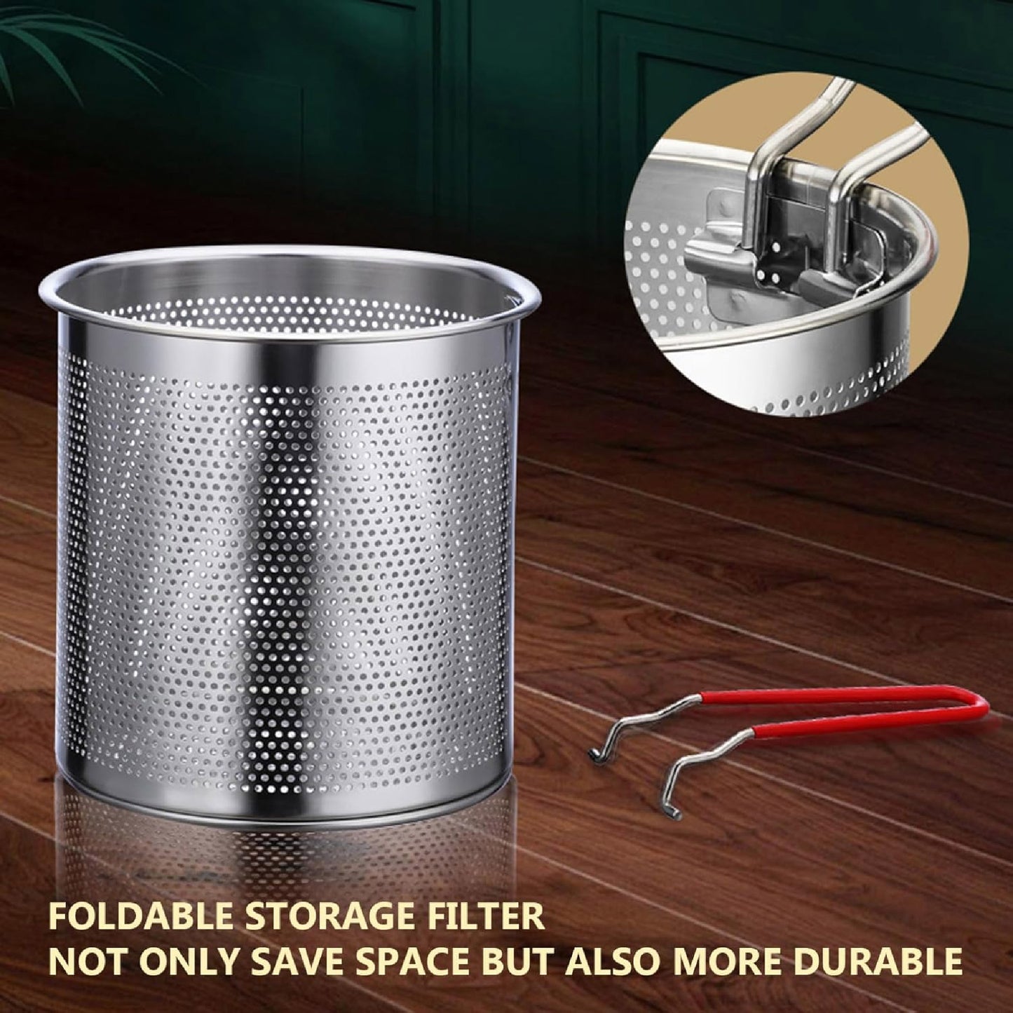 OLLA FREIDORA PROFUNDA DE ACERO INOXIDABLE 304 - COCINA