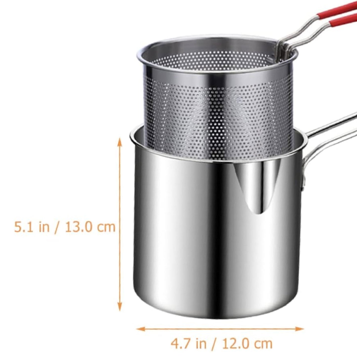 OLLA FREIDORA PROFUNDA DE ACERO INOXIDABLE 304 - COCINA