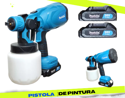 PISTOLA PARA PINTURA INALAMBRICA 2 BATERIAS - HERRAMIENTAS