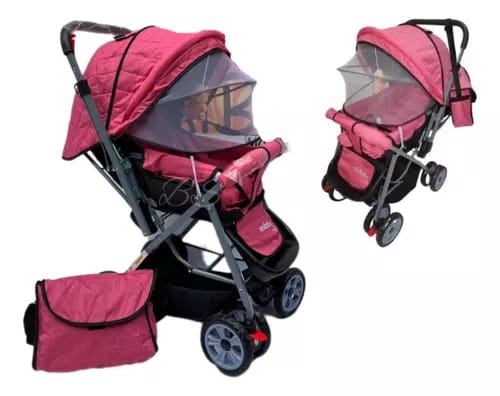 COCHE REVERSIBLE CON PAÑALERA