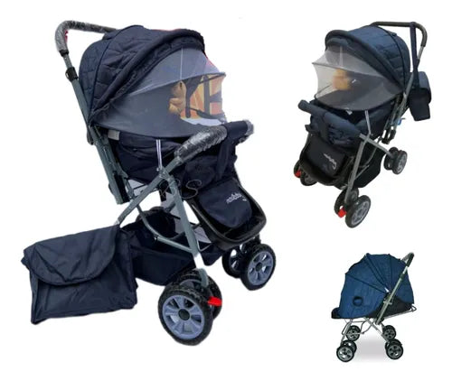 COCHE REVERSIBLE CON PAÑALERA