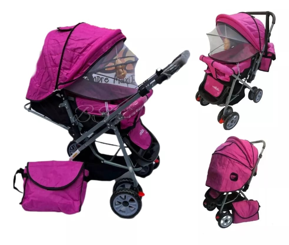 COCHE REVERSIBLE CON PAÑALERA