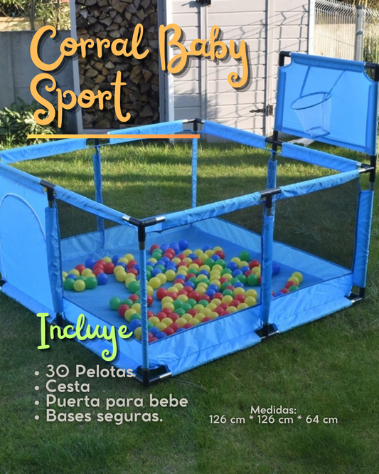 CORRAL INFANTIL CON 30 PELOTAS - HOGAR