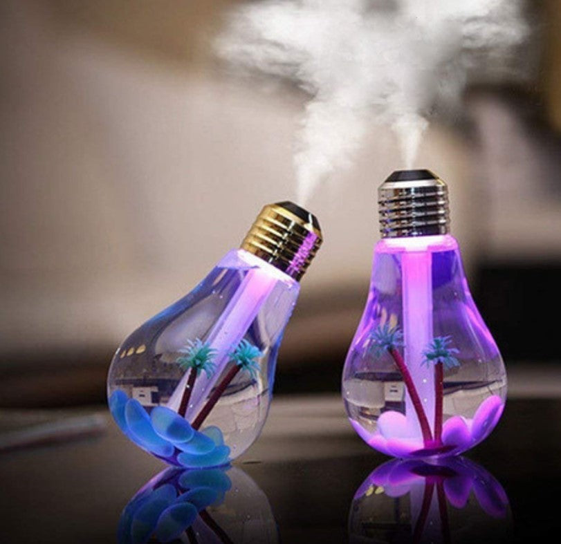 Humidificador Diseño De Bombillo De 400ml Difusor Aroma Led---⏲️