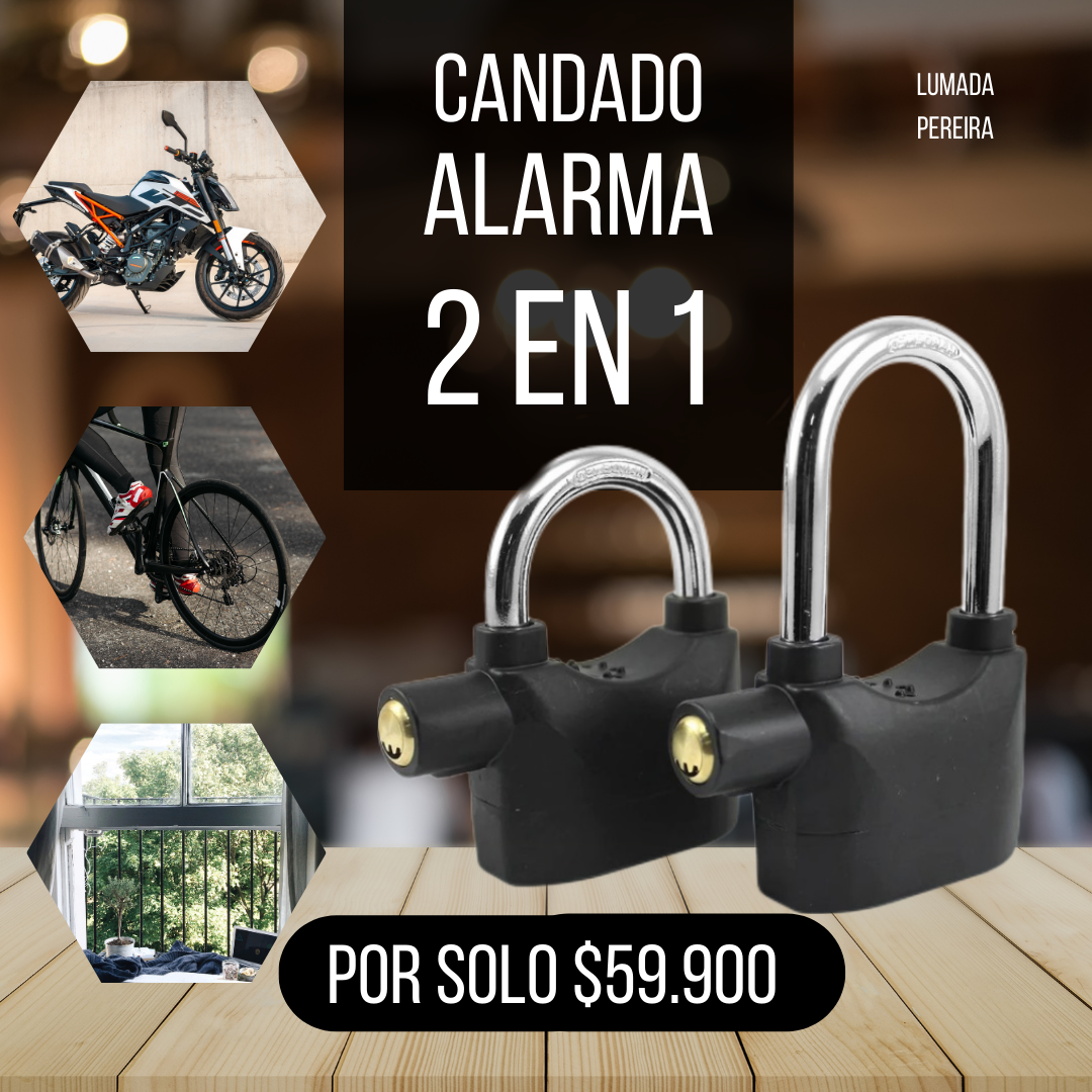 CANDADO CON ALARMA - HOGAR