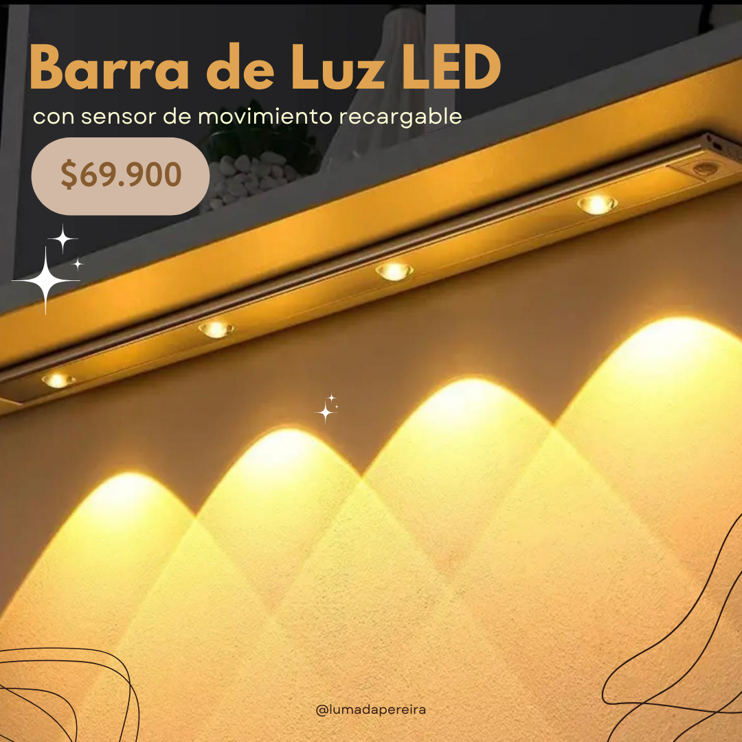 BARRA DE LUZ LED CON SENSOR DE MOVIMIENTO - HOGAR