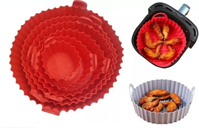 SET X 6 MOLDES SILICONA FREIDORAS AIRE- COCINA