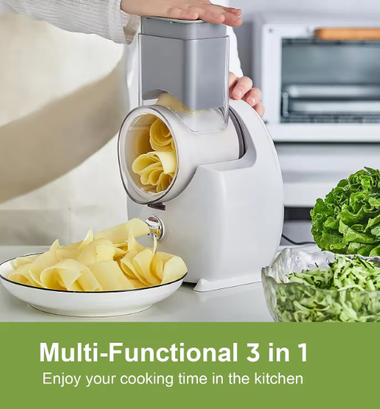 RALLADOR ELECTRICO AUTOMATICO 3 EN 1- COCINA- HOGAR-3 EN 1