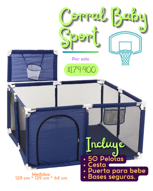 CORRAL INFANTIL CON 50 PELOTAS - HOGAR