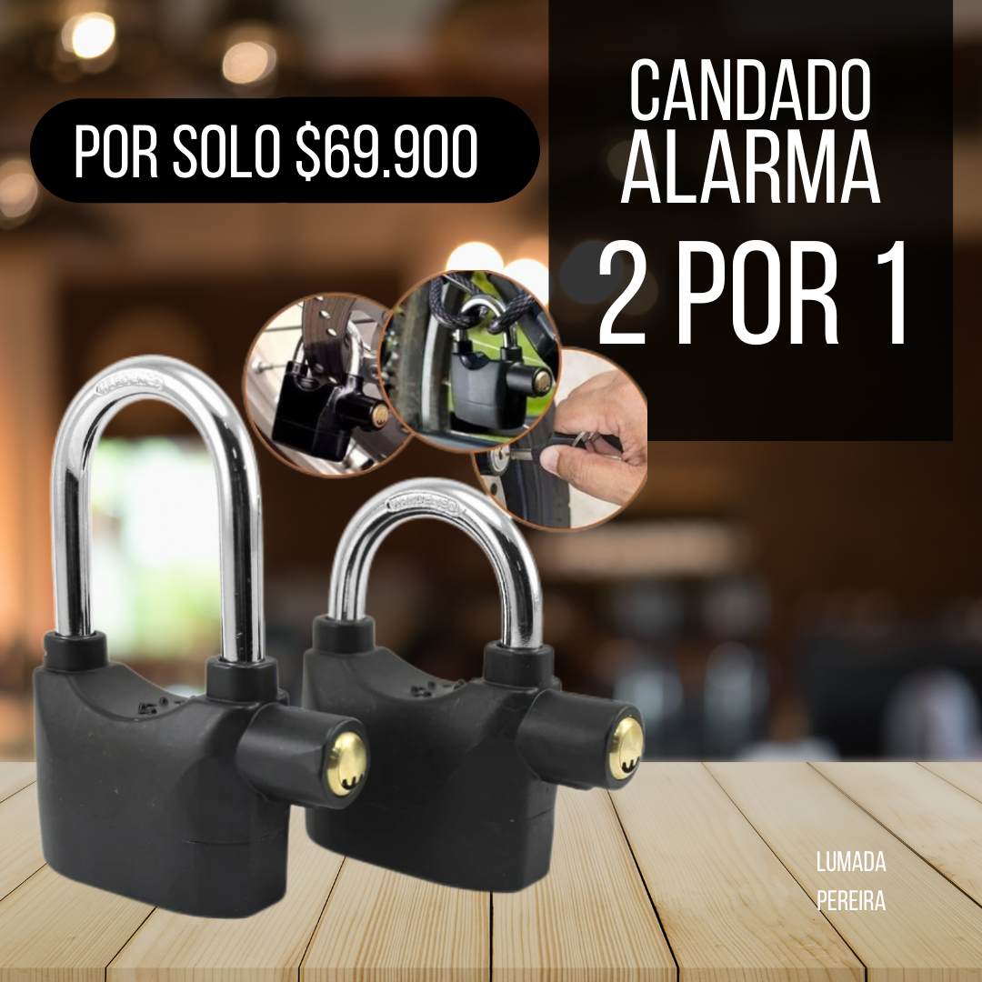 CANDADO CON ALARMA 2 x 1 - TECNOLOGIA