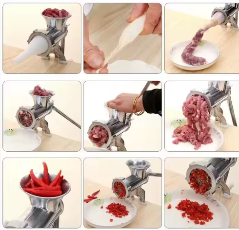 COMBO 3 EN 1 Picador Eléctrico + Molino con Embutidor Manual + Pinza para Freír ✨🍴