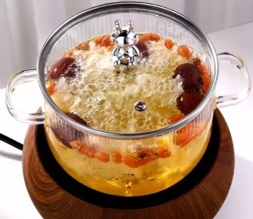 Olla de vidrio de borosilicato Lindo oso doble orejas Vertical- COCINA- HOGAR