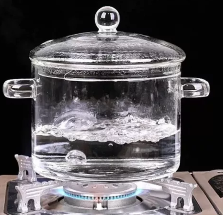 OLLA DE VIDRIO DE BOROSILICATO CON TAPA- COCINA