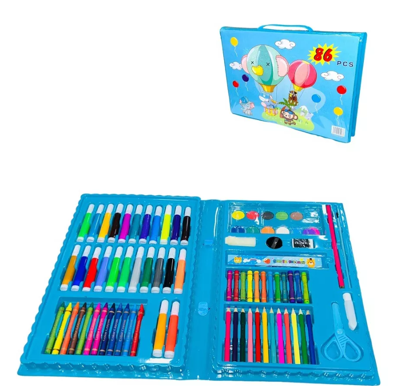 SET DE ARTE Y DIBUJO CON 86 PIEZAS- INFANTIL