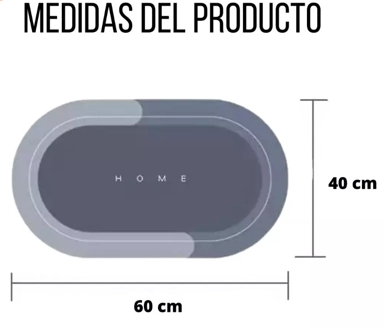 TAPETE ALFOMBRA PARA BAÑO ABSORBENTE- HOGAR