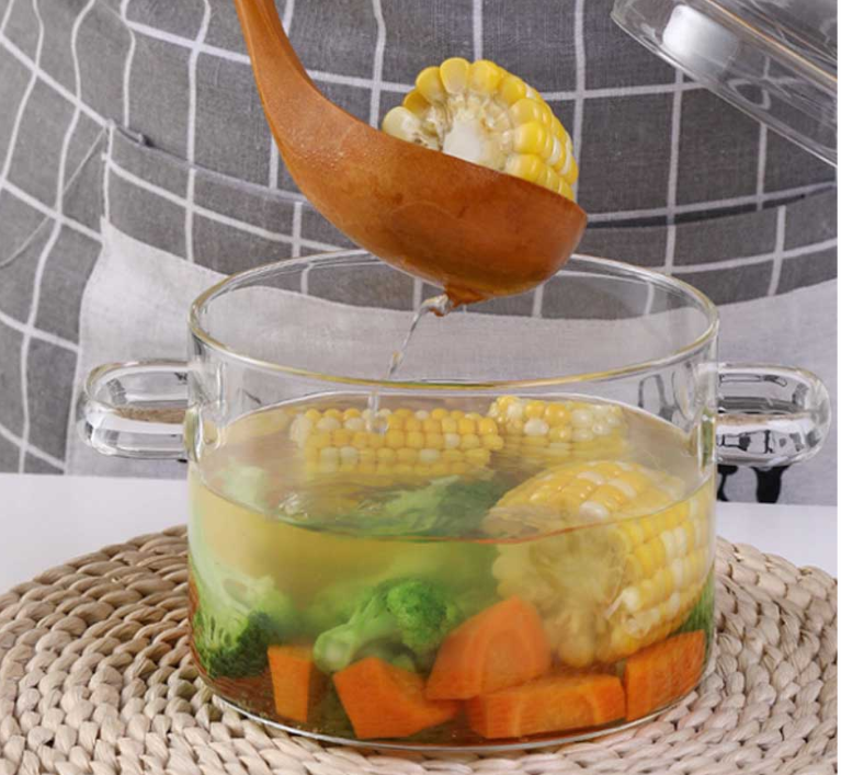 OLLA DE VIDRIO DE BOROSILICATO CON TAPA- COCINA