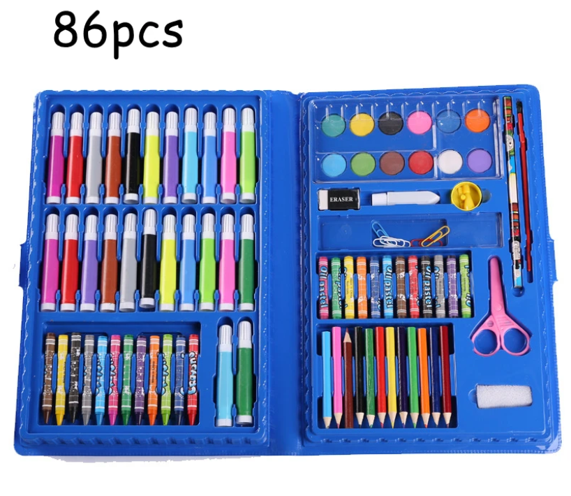 SET DE ARTE Y DIBUJO CON 86 PIEZAS- INFANTIL