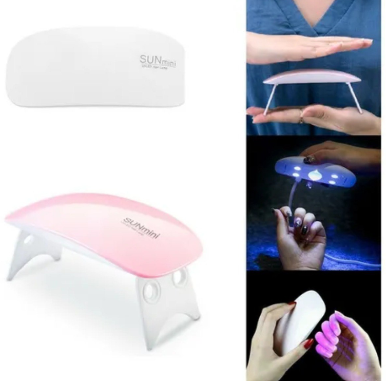 MINI LAMPARA PARA UÑAS ESMALTE GEL SEMI- HOGAR