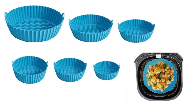 SET X 6 MOLDES SILICONA FREIDORAS AIRE- COCINA