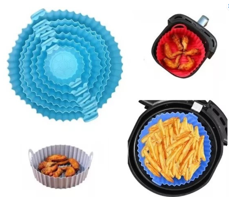SET X 6 MOLDES SILICONA FREIDORAS AIRE- COCINA