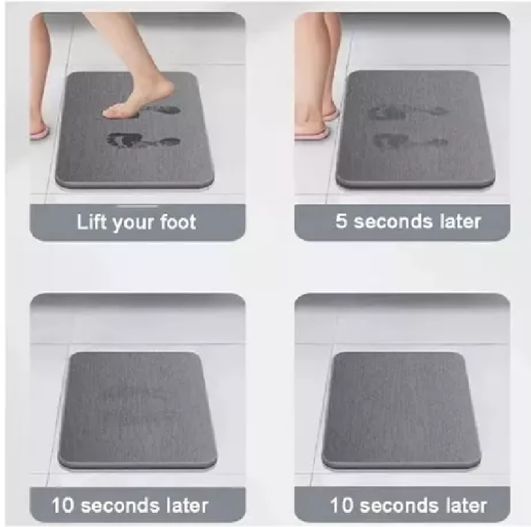 TAPETE ALFOMBRA PARA BAÑO ABSORBENTE- HOGAR
