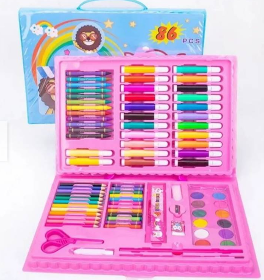 SET DE ARTE Y DIBUJO CON 86 PIEZAS- INFANTIL