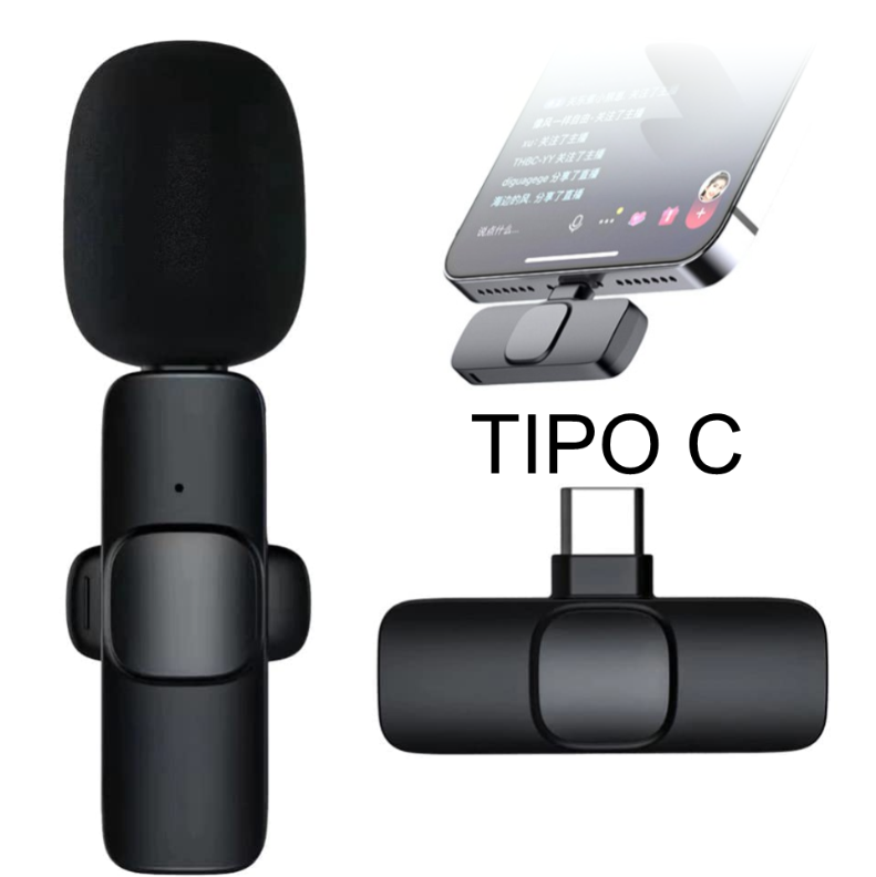 2 MICRÓFONOS INALÁMBRICOS DE SOLAPA 2 X 1- INCLUYE CONVERTIDOR IPHONE Y ANDROID- TECNOLOGIA- HOGAR