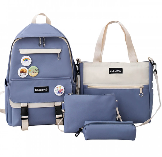 Set 4 en 1 Morral, Bolso mediano, Bolsos pequeño, Cosmetiquera- bolso de mano