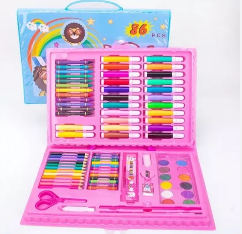 SET DE ARTE Y DIBUJO CON 86 PIEZAS- INFANTIL