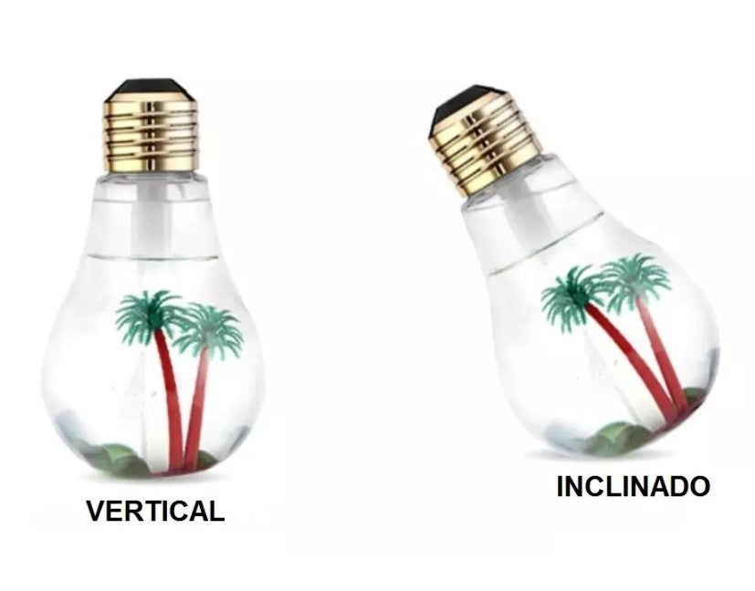 Humidificador Diseño De Bombillo De 400ml Difusor Aroma Led---⏲️