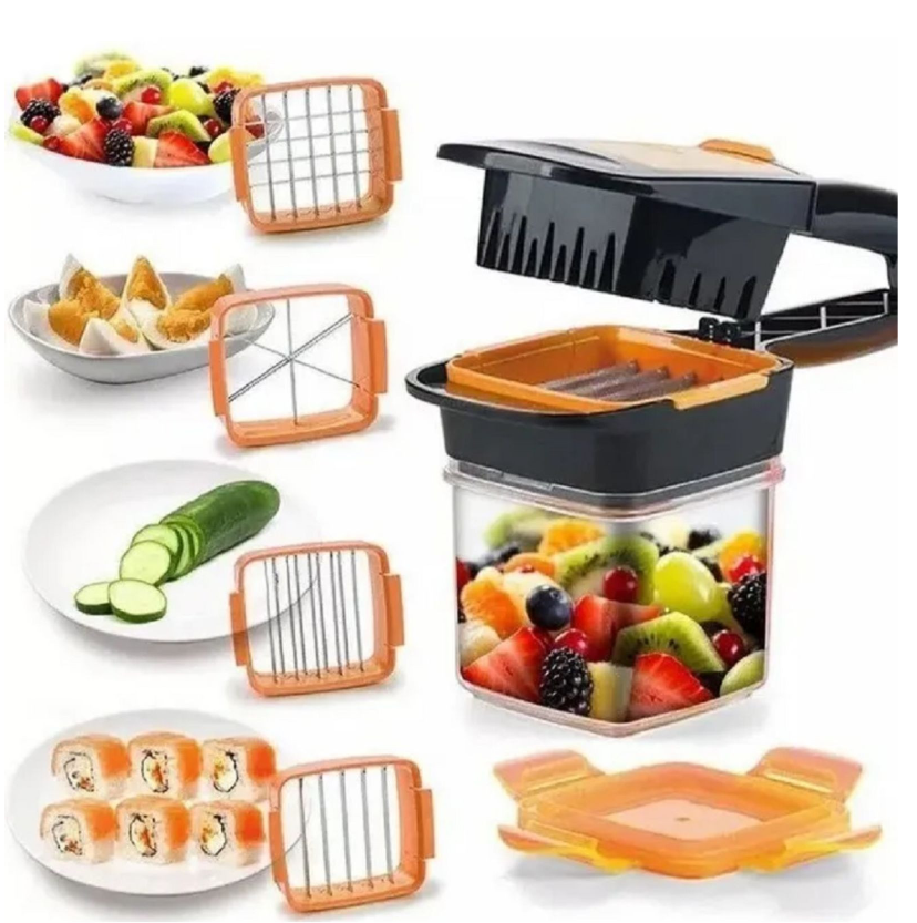 PICADORA DE CARNE ELECTRICA 2 LIT+ NICER DICER QUICK CORTADOR 5 EN 1- COCINA