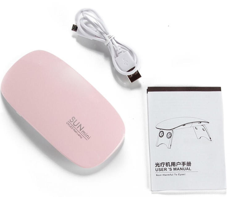 MINI LAMPARA PARA UÑAS ESMALTE GEL SEMI- HOGAR
