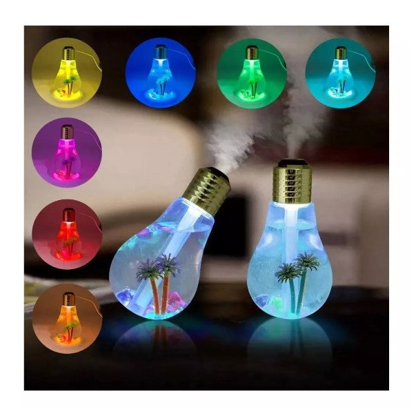 Humidificador Diseño De Bombillo De 400ml Difusor Aroma Led---⏲️