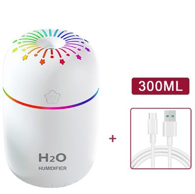 Humidificador luz led 3 en 1 De 300ml Difusor Aroma Led- HOGAR