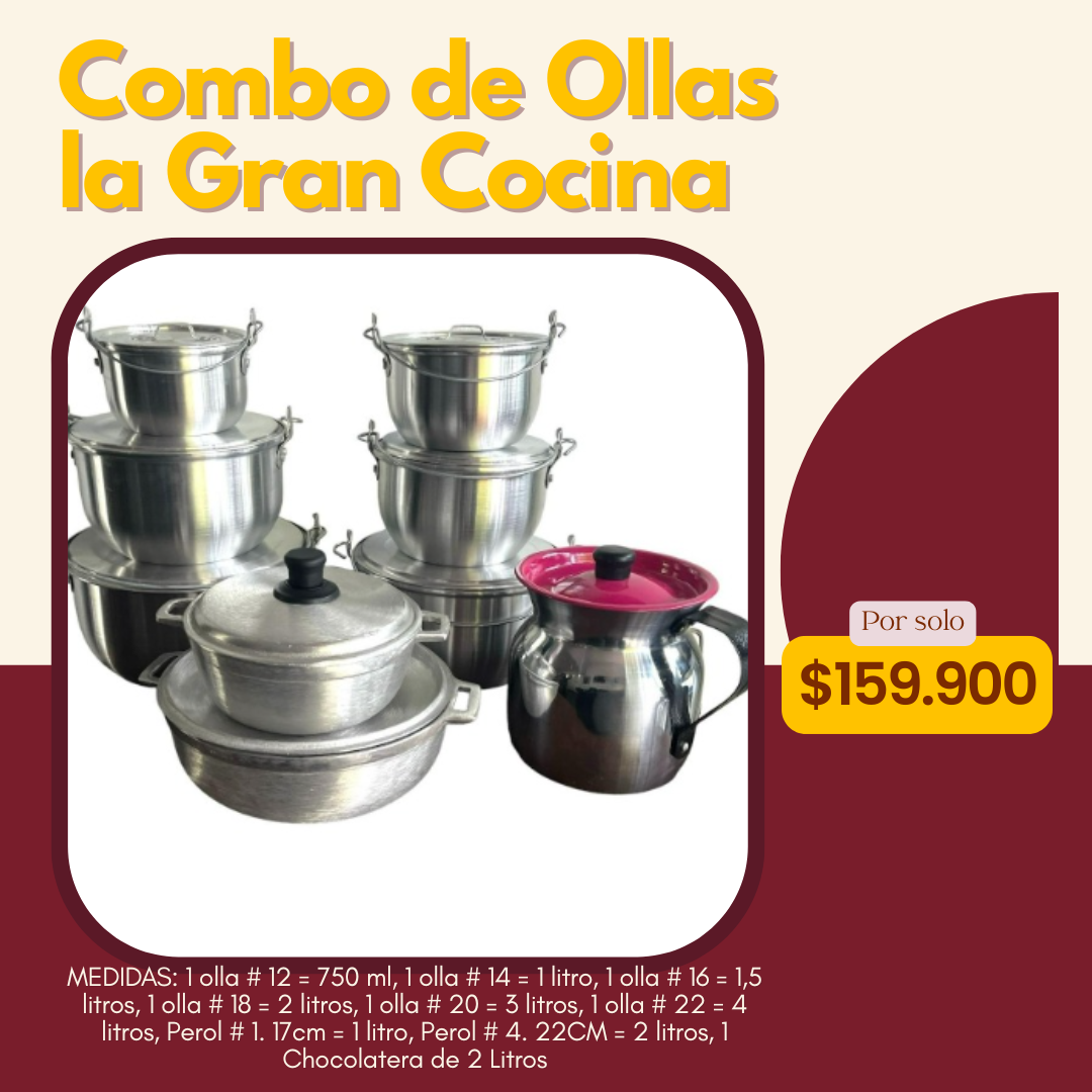 COMBO DE OLLAS LA GRAN COCINA - COCINA