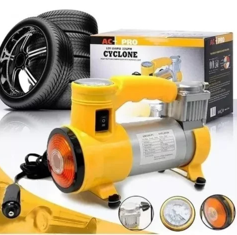 MINI COMPRESOR CICLÓN AIRE 12V- Tecnologia- Hogar