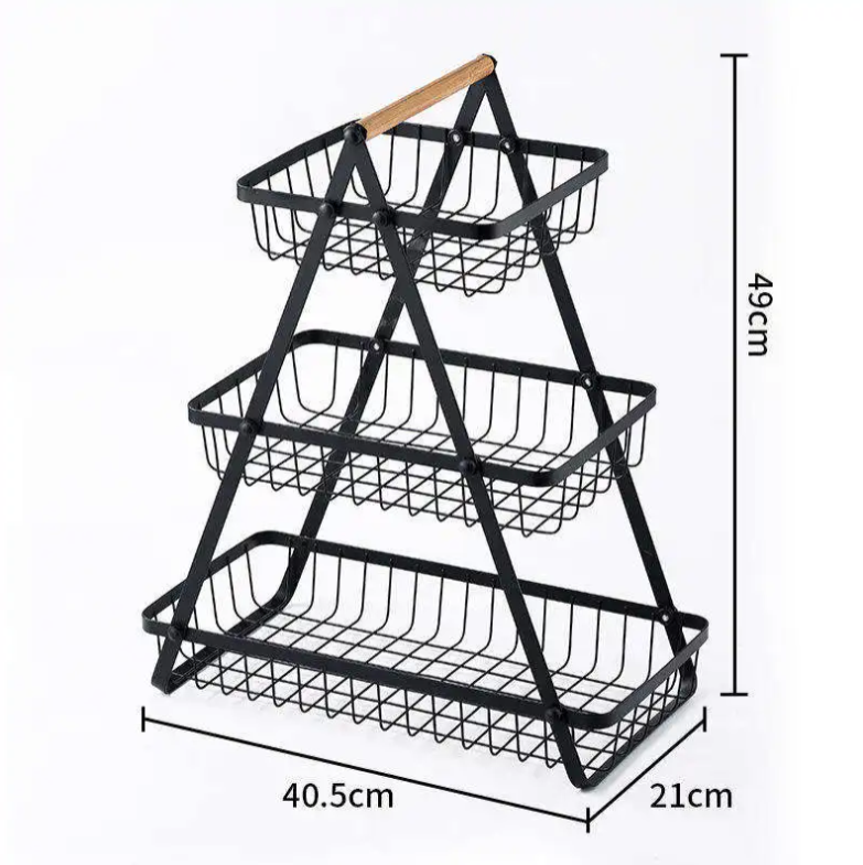ORGANIZADOR DE COCINA TRIANGULAR DE 3 NIVELES - HOGAR