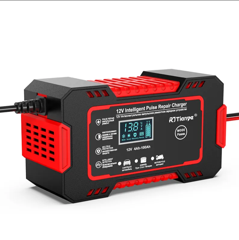 CARGADOR DE BATERIA 12V6A CON ARRANCADOR PORTATIL - HOGAR