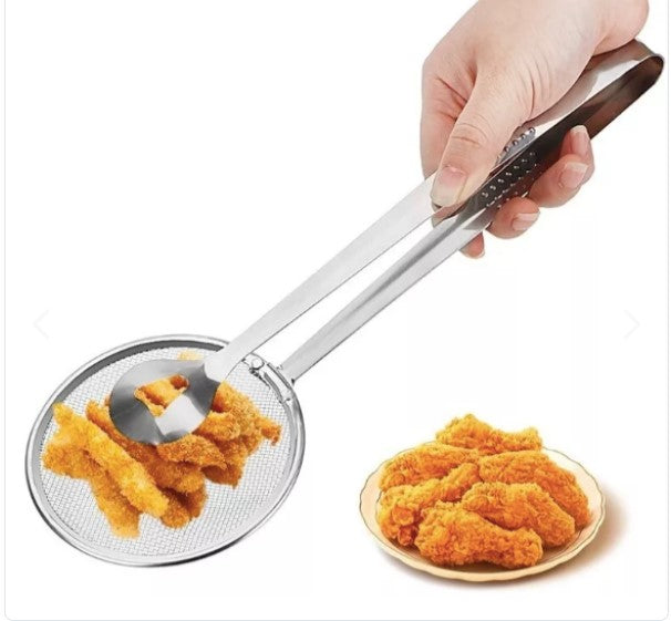 COMBO PINZA FREIDORA +🌟Máquina Manual de Embutidos 4 en 1!🌟 4 boquillas Hogar- Cocina