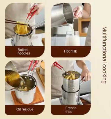 OLLA FREIDORA PROFUNDA DE ACERO INOXIDABLE 304 - COCINA