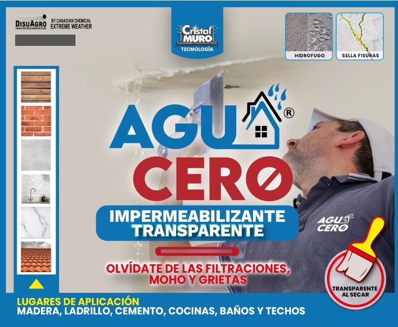 AGUA CERO IMPERMEABILIZANTE TRANSPARENTE MAXSHIELD - HOGAR