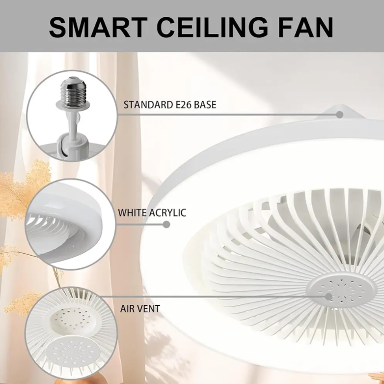 LAMPARA LED CON VENTILADOR - HOGAR