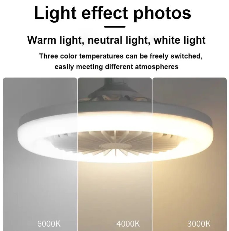 LAMPARA LED CON VENTILADOR - HOGAR