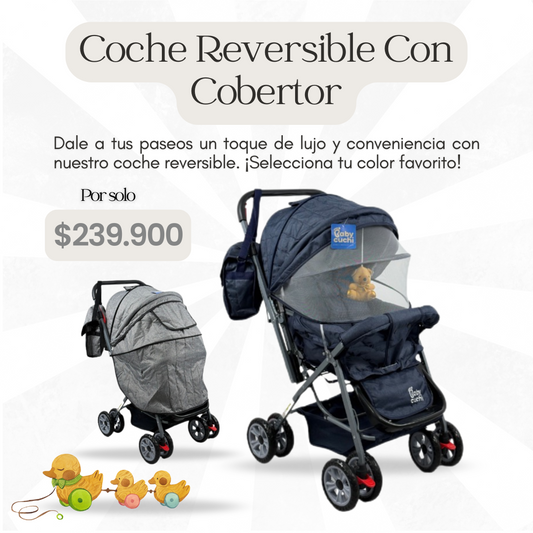 COCHE REVERSIBLE CON COBERTOR - HOGAR