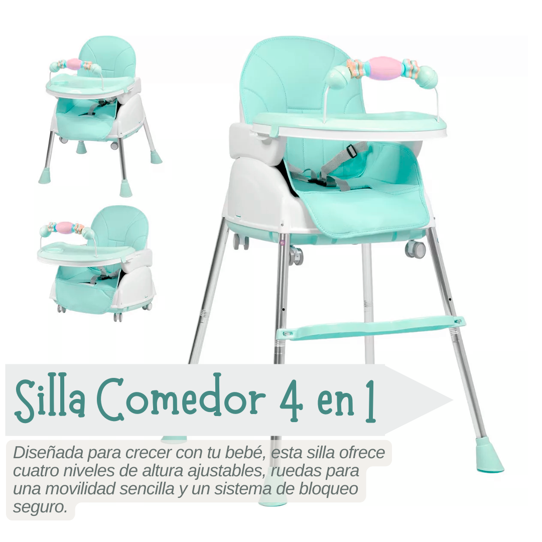 SILLA COMEDOR 4 EN 1 PARA BEBES - HOGAR